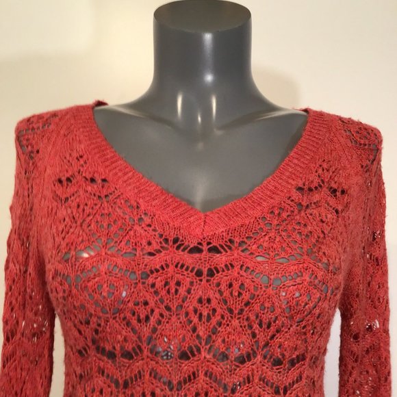 Aeropostale V-Neck Loose Knit Sweater Size S - Picture 2 of 12